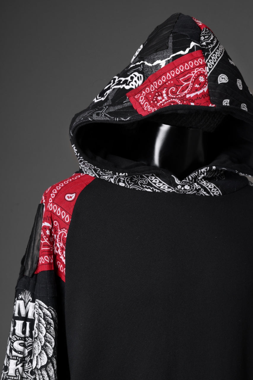 MASSIMO SABBADIN x LOOM exclusive HOODY wt. BORO STYLE DETAIL (RED)