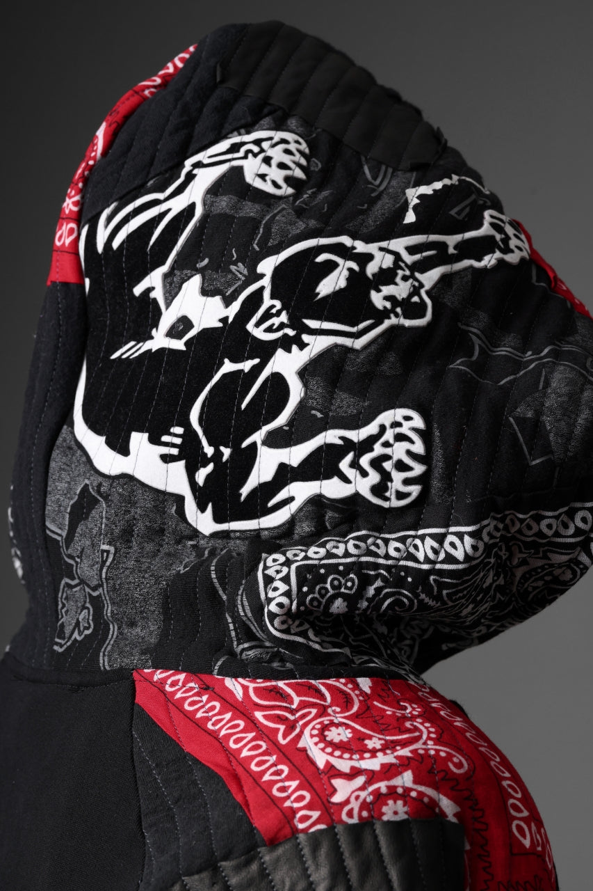 MASSIMO SABBADIN x LOOM exclusive HOODY wt. BORO STYLE DETAIL (RED)