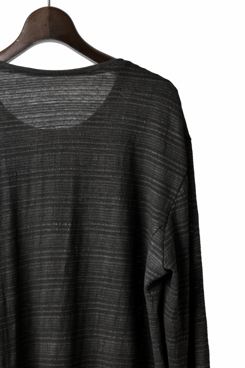 black crow x LOOM exclusive long sleeve tops / cl knit jersey (carbon)