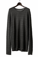 Load image into Gallery viewer, black crow x LOOM exclusive long sleeve tops / cl knit jersey (carbon)