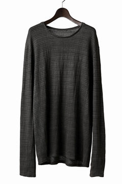 Load image into Gallery viewer, black crow x LOOM exclusive long sleeve tops / cl knit jersey (carbon)