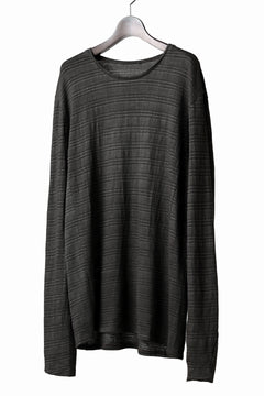 Load image into Gallery viewer, black crow x LOOM exclusive long sleeve tops / cl knit jersey (carbon)