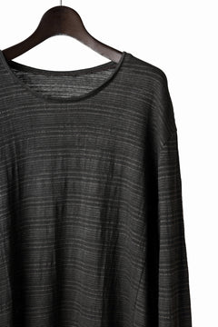 Load image into Gallery viewer, black crow x LOOM exclusive long sleeve tops / cl knit jersey (carbon)