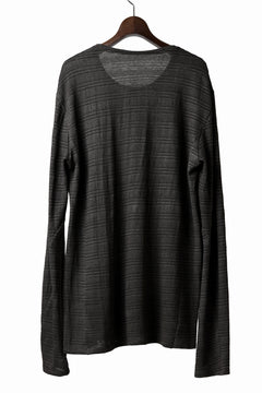 Load image into Gallery viewer, black crow x LOOM exclusive long sleeve tops / cl knit jersey (carbon)