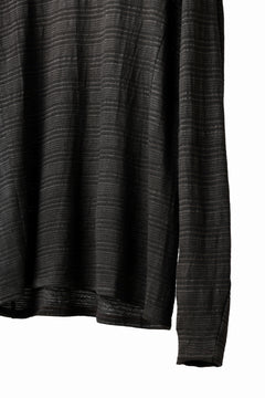 Load image into Gallery viewer, black crow x LOOM exclusive long sleeve tops / cl knit jersey (carbon)