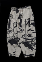 画像をギャラリービューアに読み込む, YUTA MATSUOKA circle pants / antique wagon print (ecru/print)