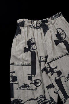 画像をギャラリービューアに読み込む, YUTA MATSUOKA circle pants / antique wagon print (ecru/print)