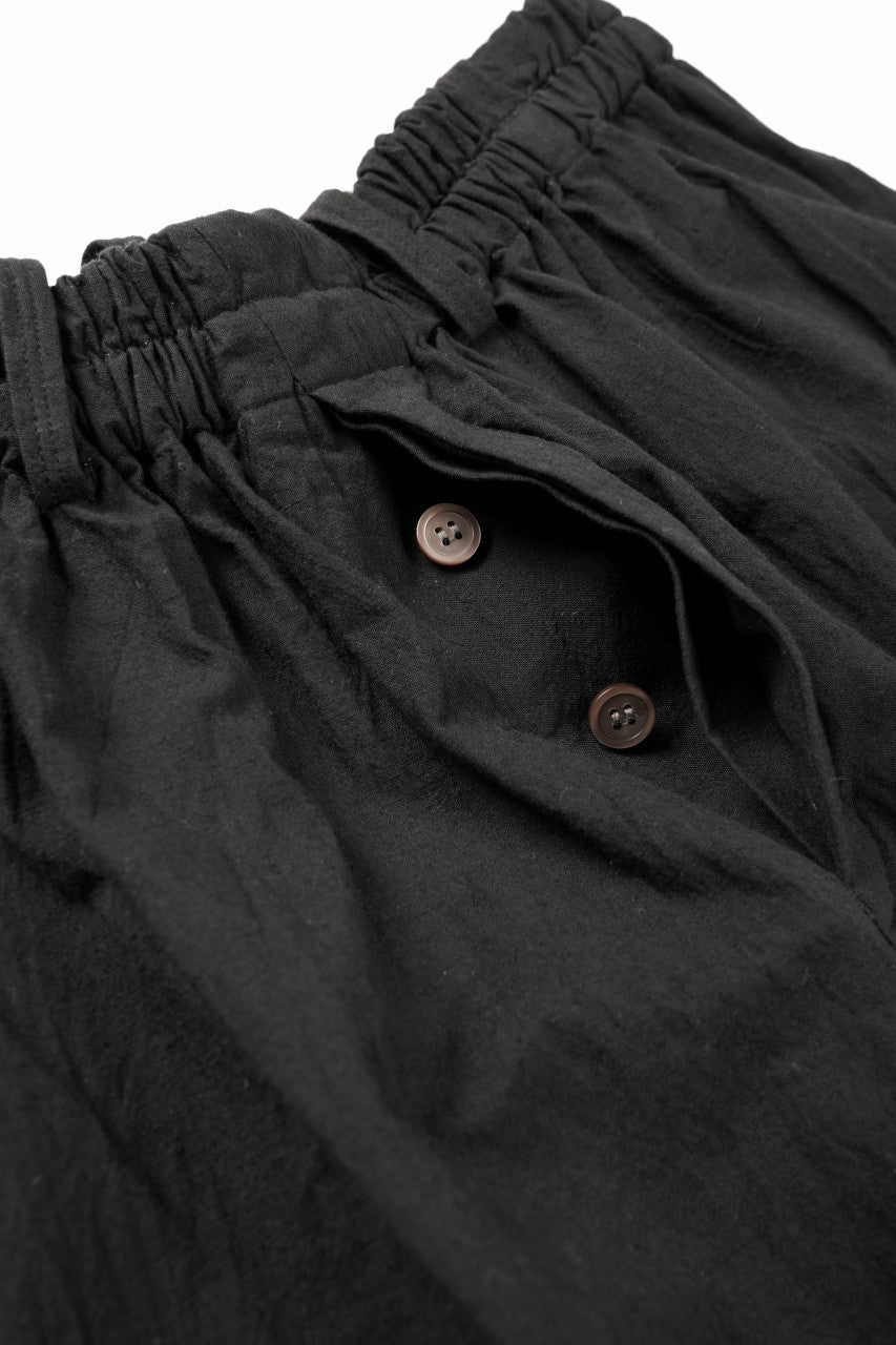 画像をギャラリービューアに読み込む, YUTA MATSUOKA circle pants / sheeting dyed plain weaven (black)