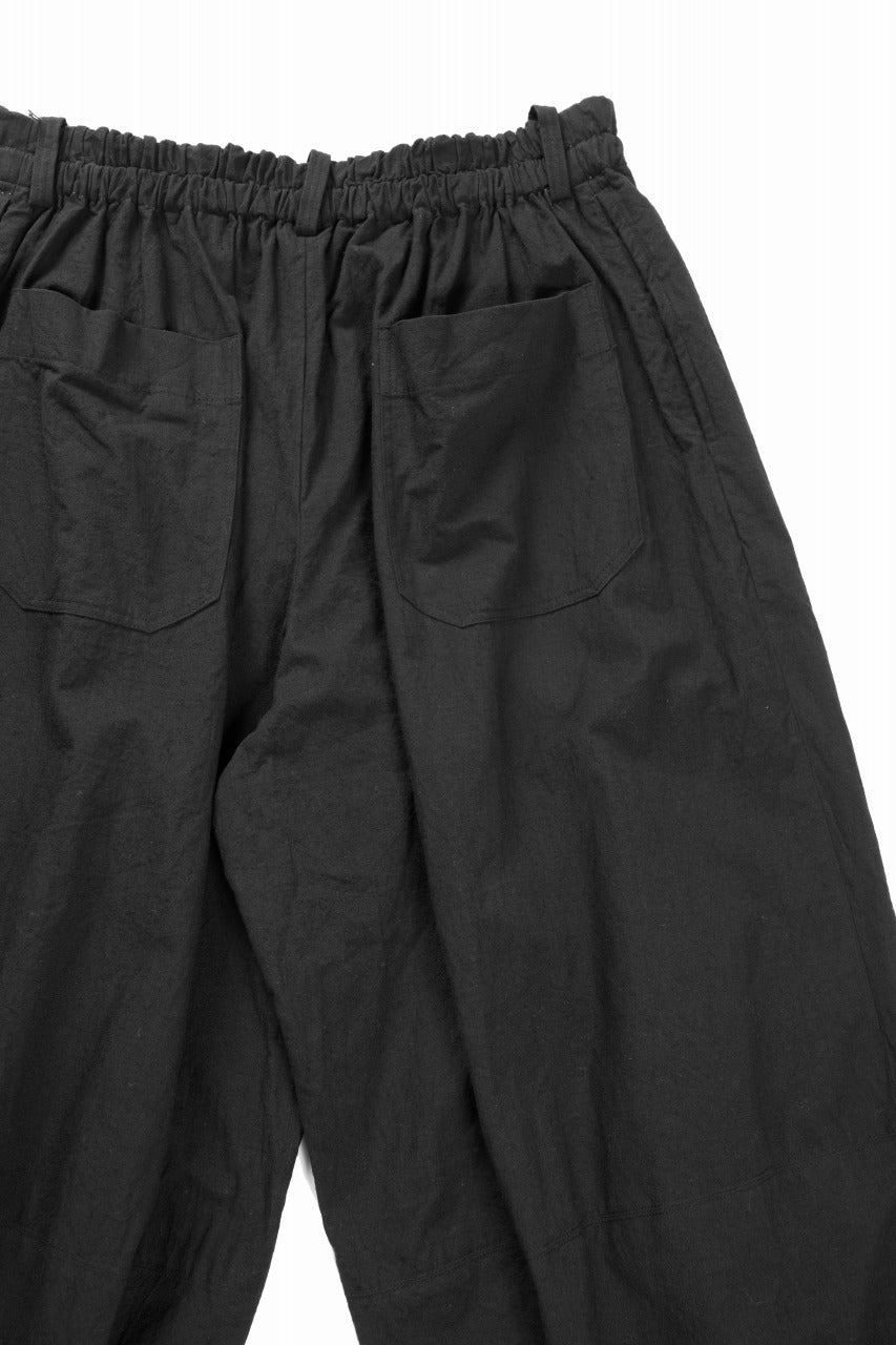 画像をギャラリービューアに読み込む, YUTA MATSUOKA circle pants / sheeting dyed plain weaven (black)