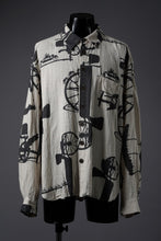 画像をギャラリービューアに読み込む, YUTA MATSUOKA classic shirt / antique wagon print (ecru/print)
