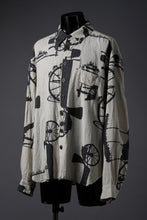 画像をギャラリービューアに読み込む, YUTA MATSUOKA classic shirt / antique wagon print (ecru/print)