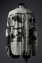画像をギャラリービューアに読み込む, YUTA MATSUOKA classic shirt / antique wagon print (ecru/print)