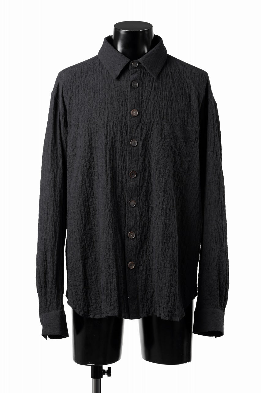 画像をギャラリービューアに読み込む, YUTA MATSUOKA classic shirt / shirring lawn (black)