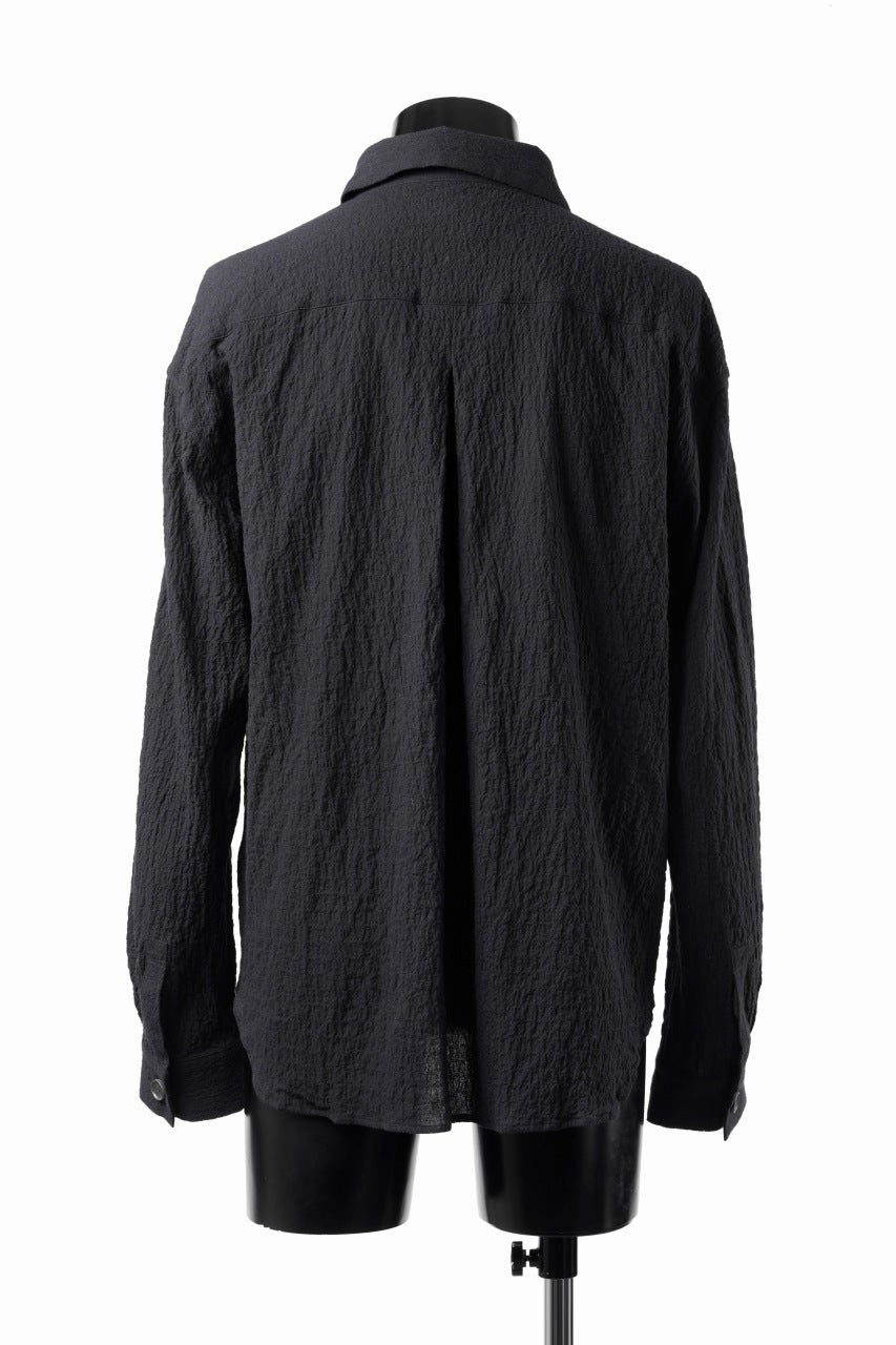 画像をギャラリービューアに読み込む, YUTA MATSUOKA classic shirt / shirring lawn (black)