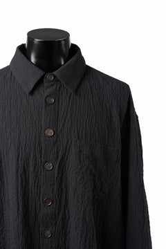 画像をギャラリービューアに読み込む, YUTA MATSUOKA classic shirt / shirring lawn (black)