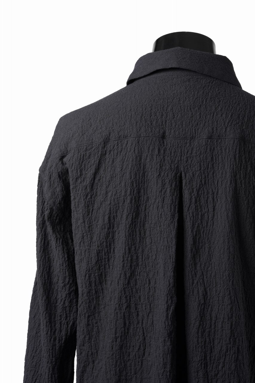 画像をギャラリービューアに読み込む, YUTA MATSUOKA classic shirt / shirring lawn (black)