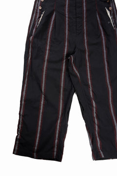 画像をギャラリービューアに読み込む, YUTA MATSUOKA overalls / tussah linen stripe (black stripe)