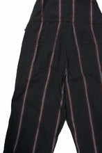 画像をギャラリービューアに読み込む, YUTA MATSUOKA overalls / tussah linen stripe (black stripe)