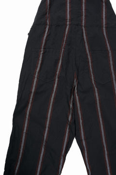 画像をギャラリービューアに読み込む, YUTA MATSUOKA overalls / tussah linen stripe (black stripe)