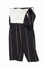 画像をギャラリービューアに読み込む, YUTA MATSUOKA overalls / tussah linen stripe (black stripe)