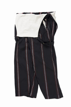画像をギャラリービューアに読み込む, YUTA MATSUOKA overalls / tussah linen stripe (black stripe)