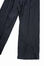 画像をギャラリービューアに読み込む, YUTA MATSUOKA straight pants / raw silk &amp; indigo linen broad (navy)