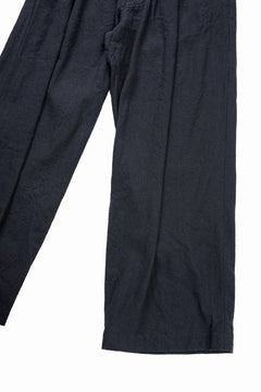 画像をギャラリービューアに読み込む, YUTA MATSUOKA straight pants / raw silk &amp; indigo linen broad (navy)