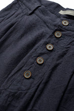 画像をギャラリービューアに読み込む, YUTA MATSUOKA straight pants / raw silk &amp; indigo linen broad (navy)