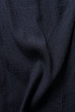 画像をギャラリービューアに読み込む, YUTA MATSUOKA straight pants / raw silk &amp; indigo linen broad (navy)