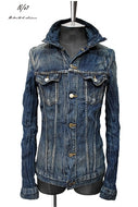 N/07 waxed wrinkle denim jacket 3rd (INDIGO)