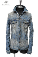 N/07 waxed wrinkle denim jacket 3rd (LIGHT INDIGO)