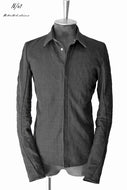 N/07 lino paint processing shirt flyfront anatomy (BLACK)