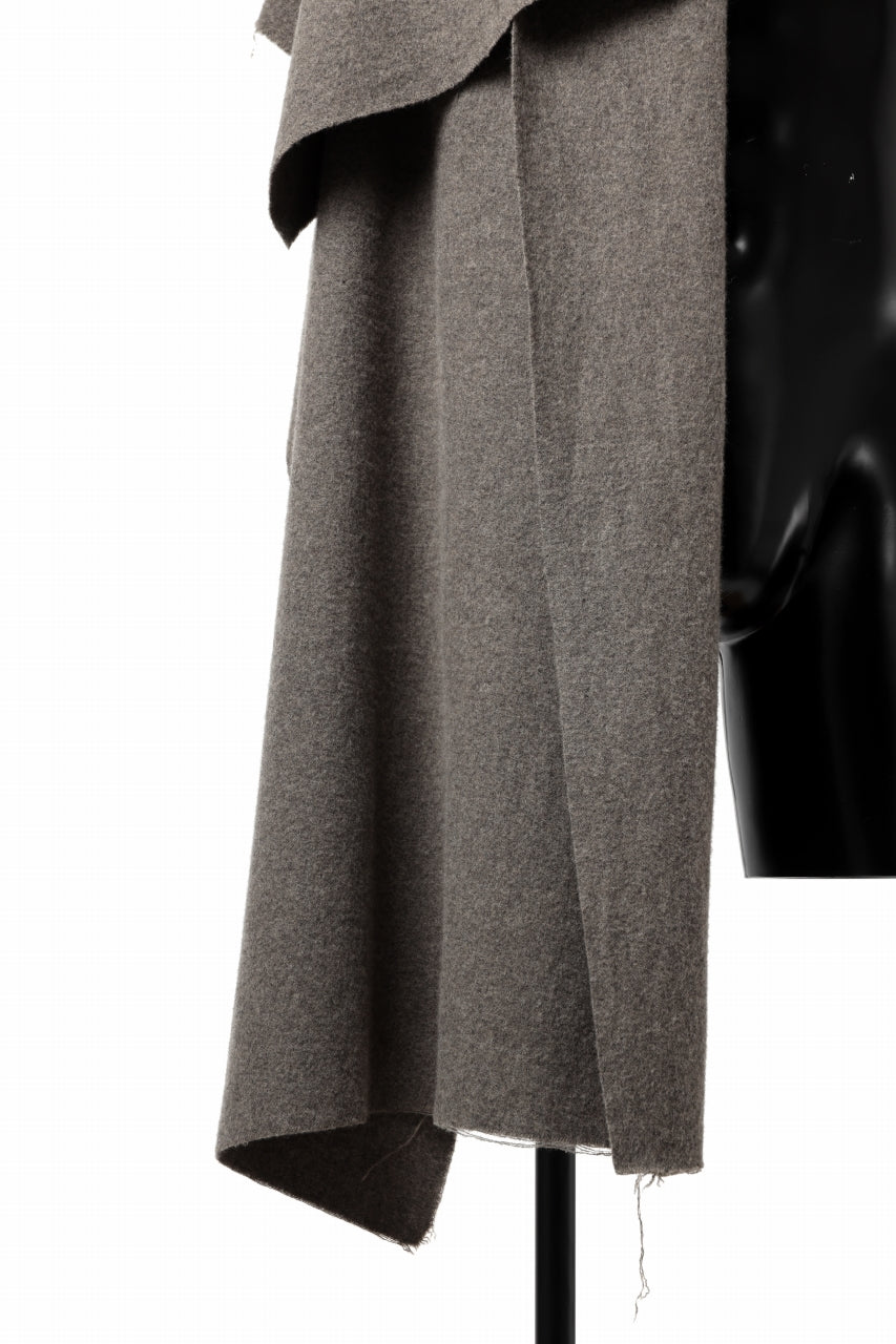 sus-sous cashmere / wool scarf - Raised washer (GREY)