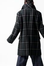 画像をギャラリービューアに読み込む, sus-sous great coat / wool cashmere twill (BLACK WATCH)