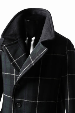 画像をギャラリービューアに読み込む, sus-sous great coat / wool cashmere twill (BLACK WATCH)