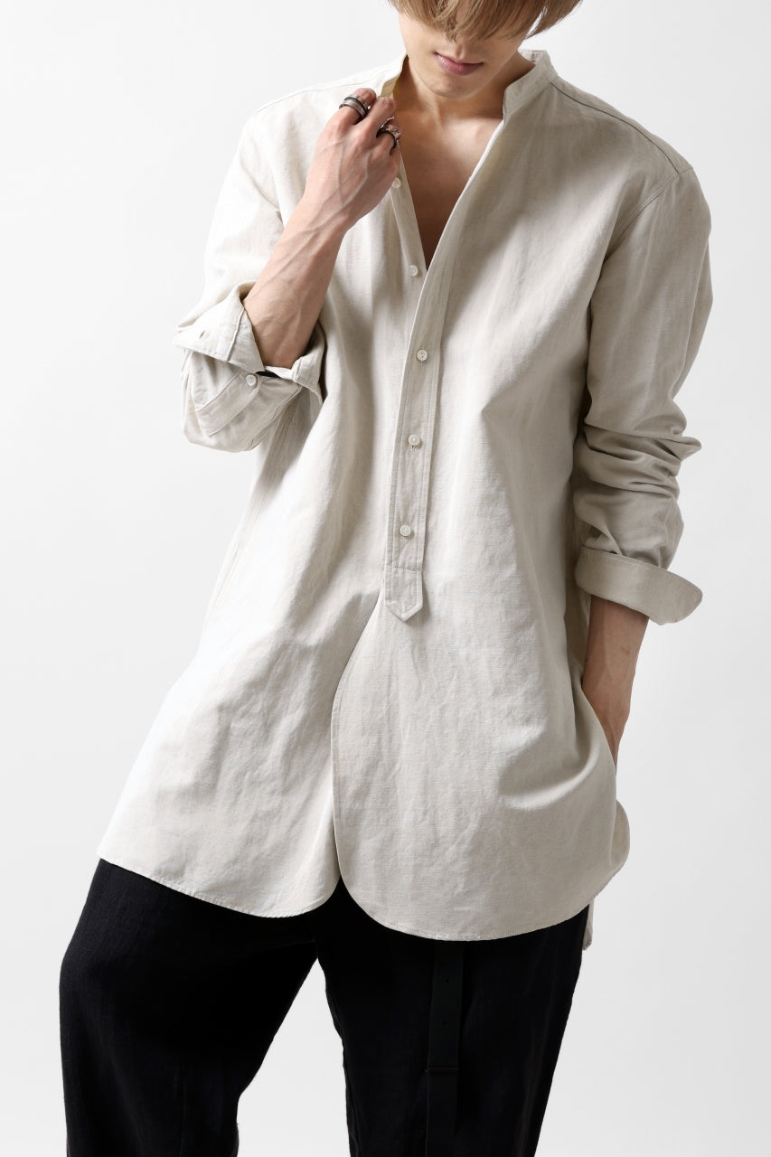 画像をギャラリービューアに読み込む, sus-sous shirt officers / C63L37 heavy poplin (NATURAL)