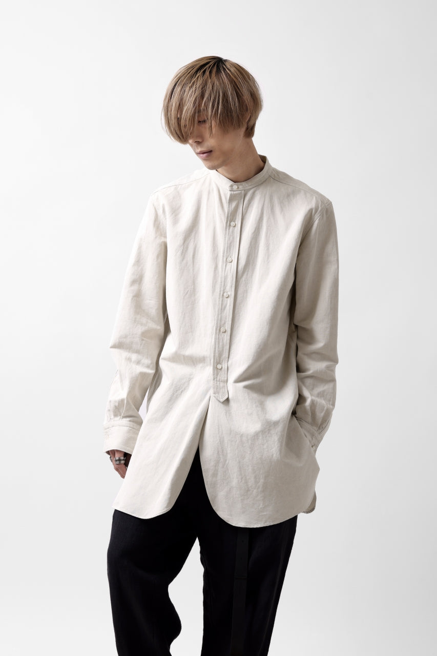 画像をギャラリービューアに読み込む, sus-sous shirt officers / C63L37 heavy poplin (NATURAL)