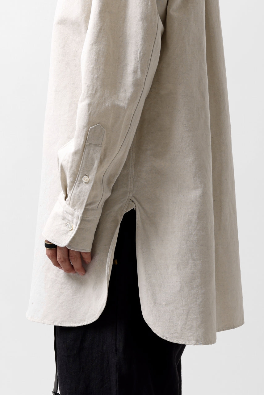 画像をギャラリービューアに読み込む, sus-sous shirt officers / C63L37 heavy poplin (NATURAL)