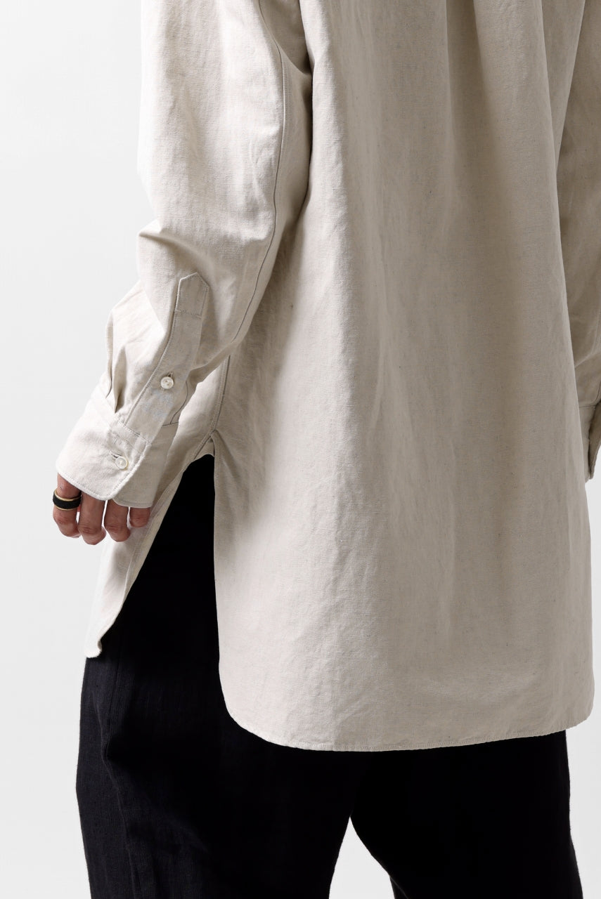 画像をギャラリービューアに読み込む, sus-sous shirt officers / C63L37 heavy poplin (NATURAL)