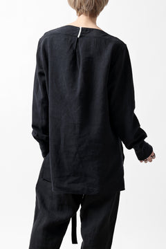 画像をギャラリービューアに読み込む, sus-sous sleeping shirt / L100 heavy poplin washer (BLACK NAVY)