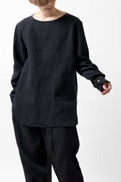 画像をギャラリービューアに読み込む, sus-sous sleeping shirt / L100 heavy poplin washer (BLACK NAVY)