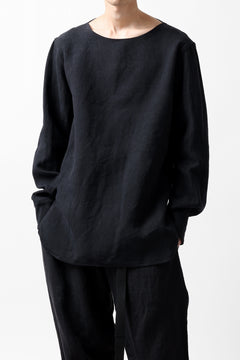 画像をギャラリービューアに読み込む, sus-sous sleeping shirt / L100 heavy poplin washer (BLACK NAVY)