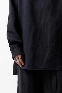 画像をギャラリービューアに読み込む, sus-sous sleeping shirt / L100 heavy poplin washer (BLACK NAVY)