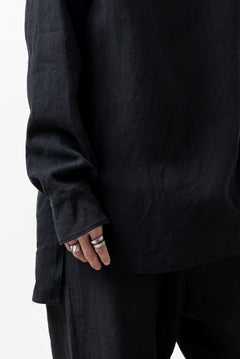 画像をギャラリービューアに読み込む, sus-sous sleeping shirt / L100 heavy poplin washer (BLACK NAVY)