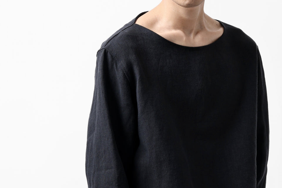 画像をギャラリービューアに読み込む, sus-sous sleeping shirt / L100 heavy poplin washer (BLACK NAVY)