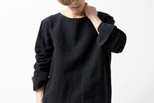 画像をギャラリービューアに読み込む, sus-sous sleeping shirt / L100 heavy poplin washer (BLACK NAVY)