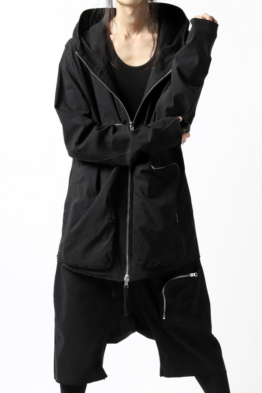 thomkrom RADICAL ZIP-POC HOODED JACKET (BLACK)