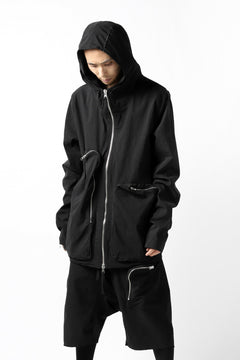 画像をギャラリービューアに読み込む, thomkrom RADICAL ZIP-POC HOODED JACKET (BLACK)