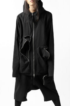 画像をギャラリービューアに読み込む, thomkrom RADICAL ZIP-POC HOODED JACKET (BLACK)