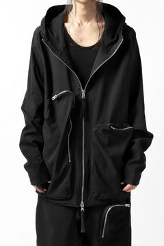 画像をギャラリービューアに読み込む, thomkrom RADICAL ZIP-POC HOODED JACKET (BLACK)